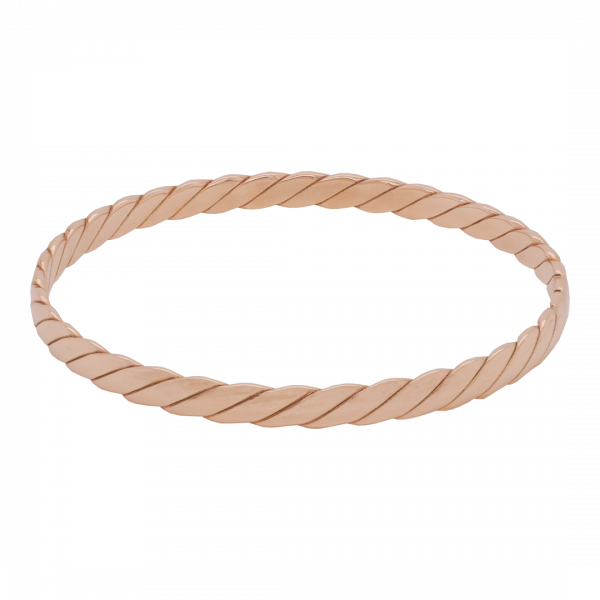 9ct Rose Gold Twisted Bangle 