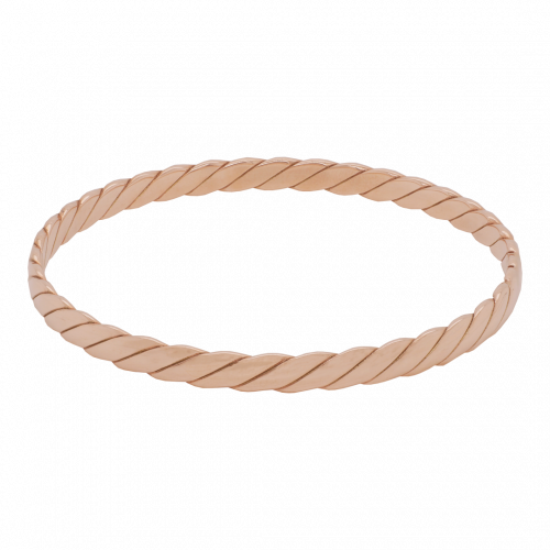 9ct Rose Gold Twisted Bangle 