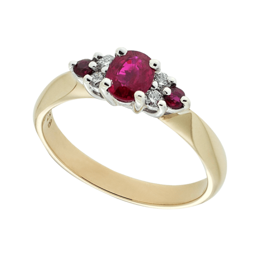 Classic Ruby and Diamond Ring