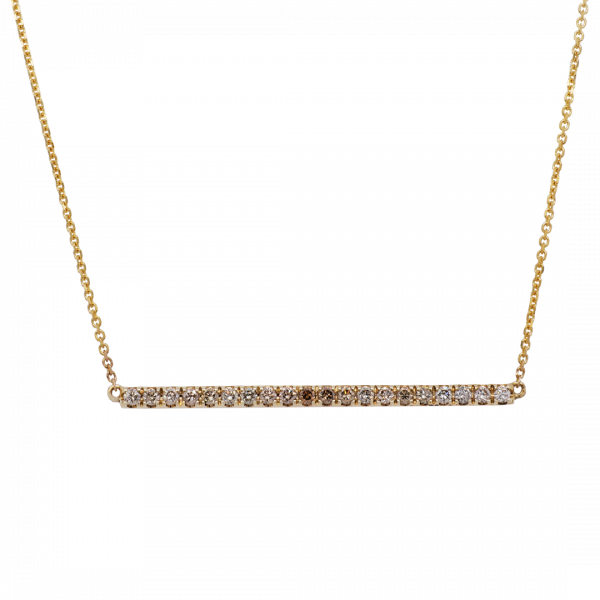 Champagne Diamond Bar Pendant