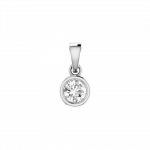 Rubover Set Diamond Solitaire Pendant