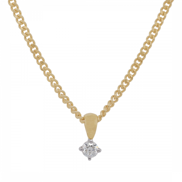 Dainty Diamond Solitaire Pendant