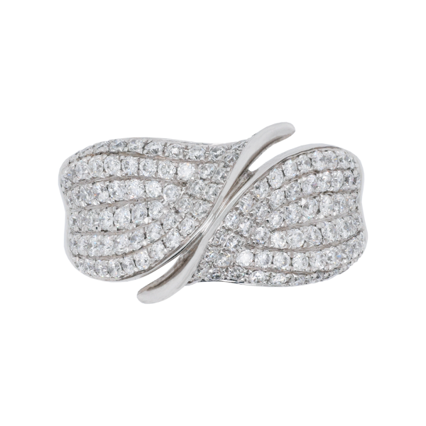 081441 Pave Waved Diamond Ring Top 1080x1080