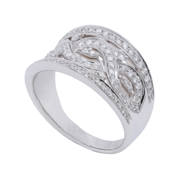 Infinity Pattern Diamond Dress Ring