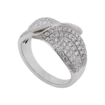 Pavé Diamond Waved Ring