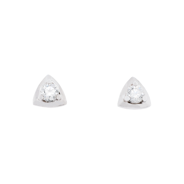 Triangle Shaped Brilliant Cut Diamond Studs