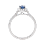 040389 Round Ceylon Sapphire Diamond Halo Ring Front 1080x1080