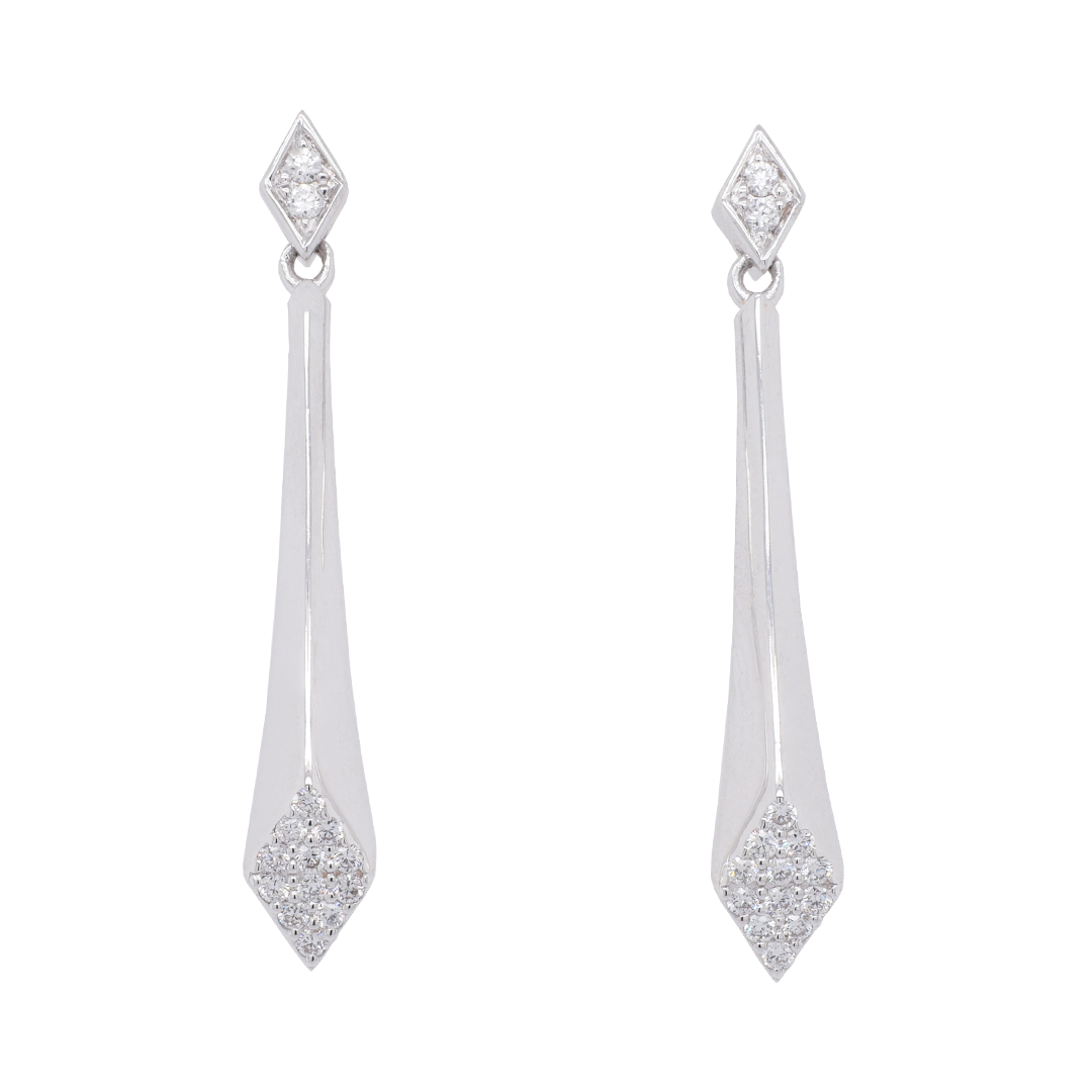 Diamond Drop Geometric Stud Earrings Dalgleish Diamonds » Dalgleish
