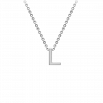 White Gold Initial Necklace