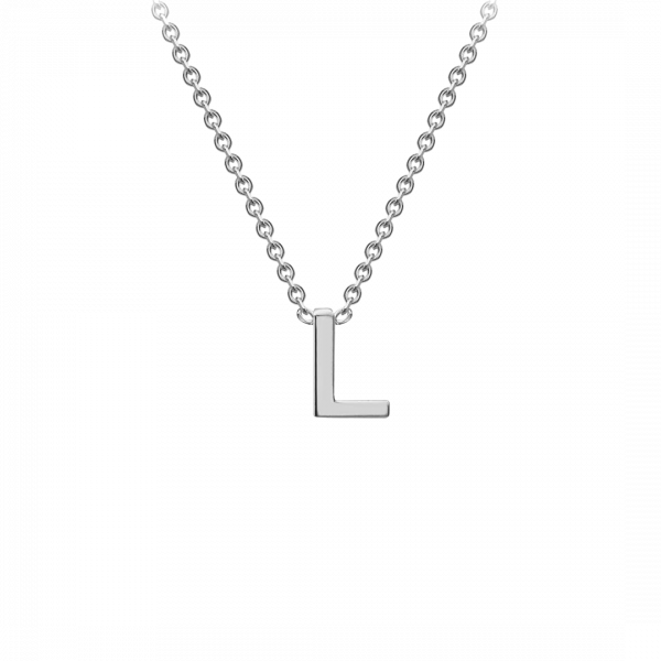 White Gold Initial Necklace