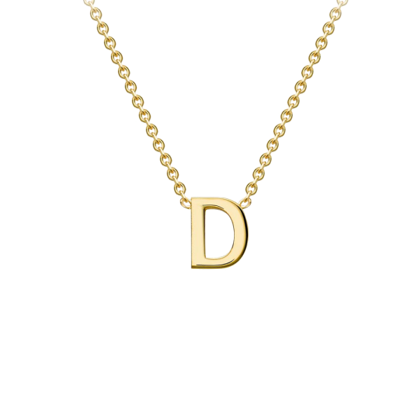 Yellow Gold Initial Necklace