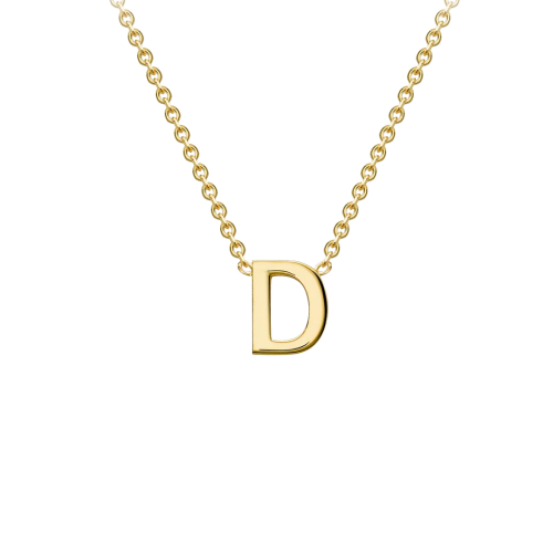 Yellow Gold Initial Necklace