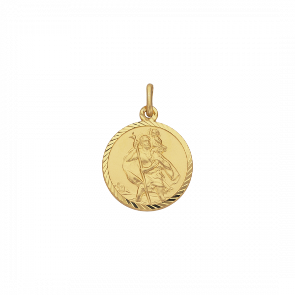 St Christopher Disc Pendant