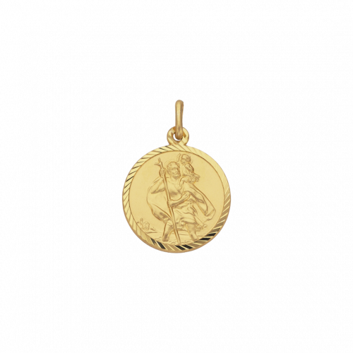 St Christopher Disc Pendant