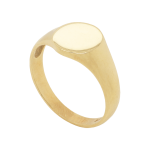 Gold Round Signet Ring