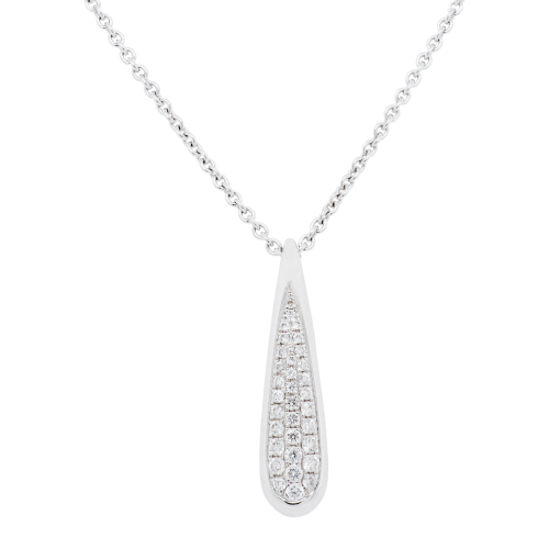 Teardrop Shaped Pavé Diamond Pendant