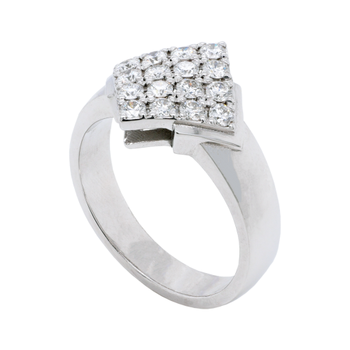 Diamond Shaped Diamond Deco Dress Ring