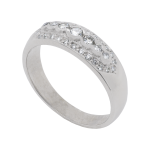 Grain and Rubover Set Diamond Ring