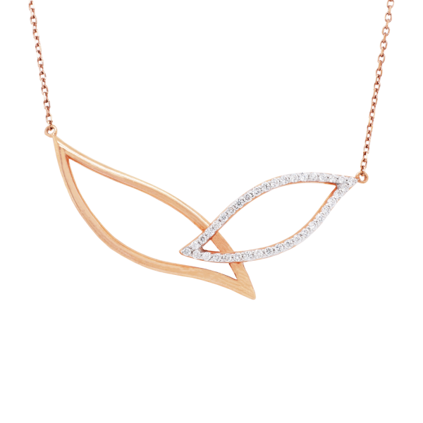 Diamond Leaf Necklace