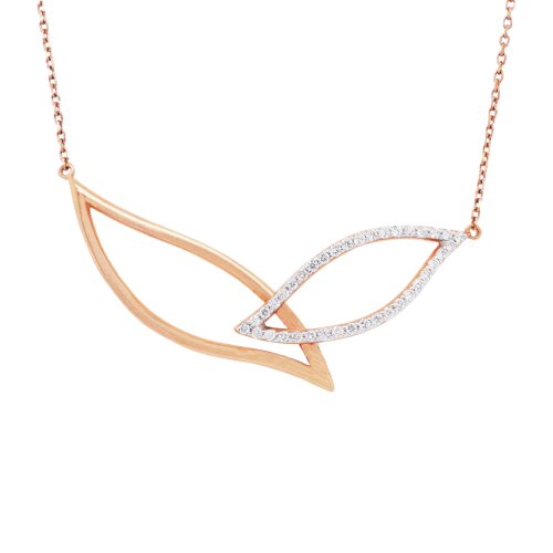 Diamond Leaf Necklace