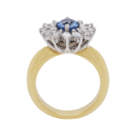 040233 Ceylon Sapphire Diamond Flower Cluster Ring Front 1080x1080
