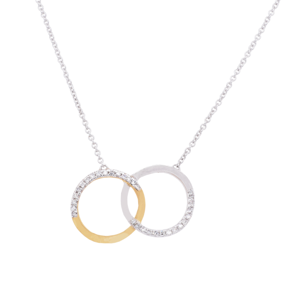 TI SENTO Sterling Silver Two Tone Interlocking Circle Pendant -  JewelsbyTashne