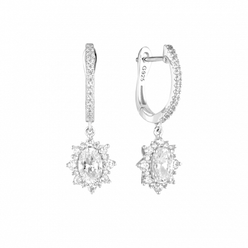 Georgini Silver Iconic Bridal Eloise Earrings