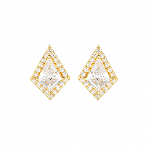 Georgini Gold Rock Star Shield Earrings