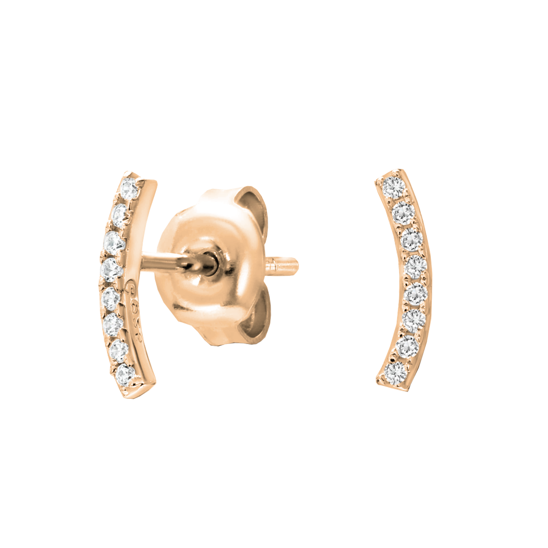 Stella Rose Gold Curved Studs Dalgleish Diamonds » Dalgleish Diamonds