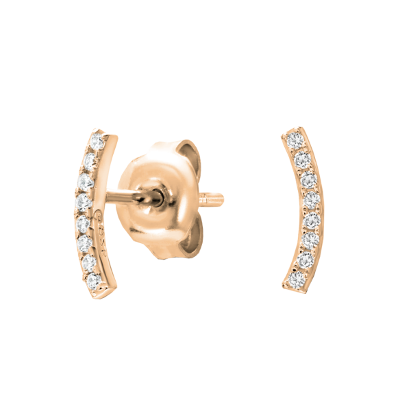 Georgini Stella Rose Gold Curved Studs