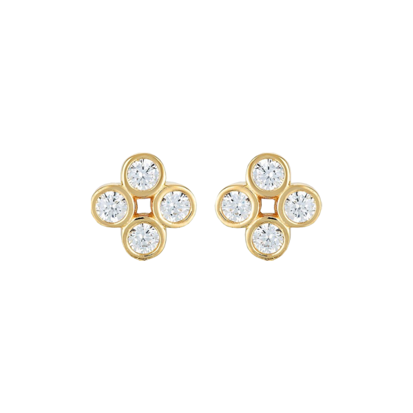 Georgini Stellar Lights Twinkle Stud Yellow Gold Earrings