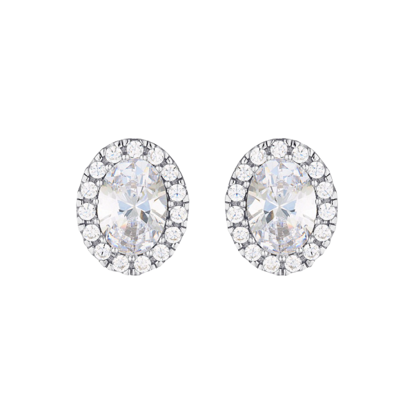 Georgini Oval Halo Stud Earrings