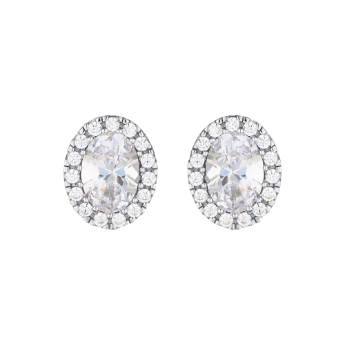 Georgini Oval Halo Stud Earrings