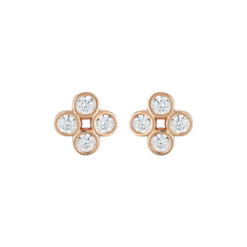 Georgini Stellar Lights Twinkle Stud Rose Gold Earrings