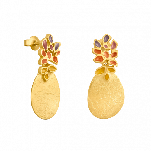 Espurna Gold Drop Stud Earrings