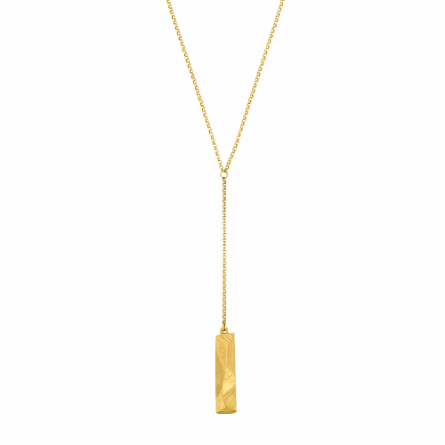 Facet Gold Chain Drop Pendant