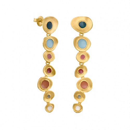 Favorita Colours Gold Studs Seven