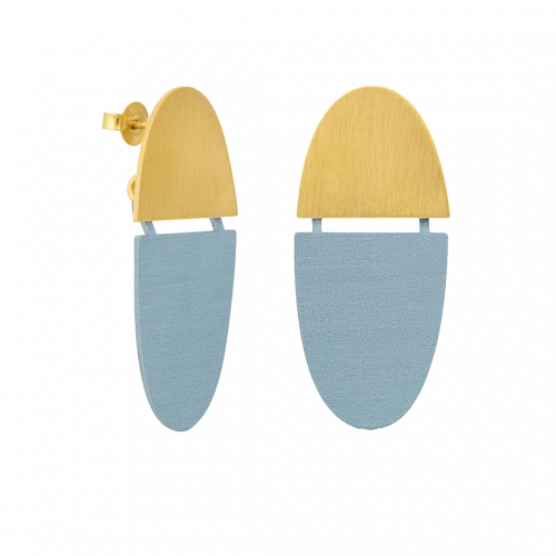 Hana Light Blue Large Earrings