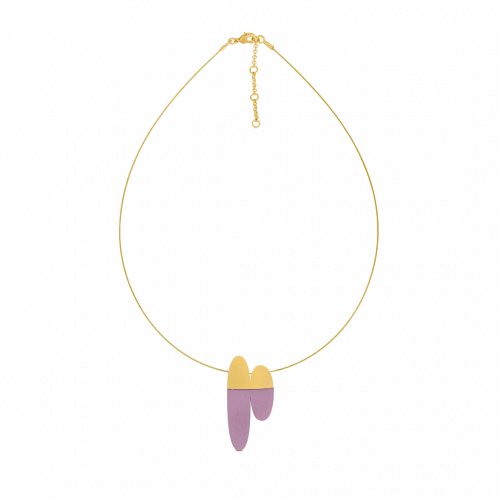Hana Mauve Double Petal Pendant
