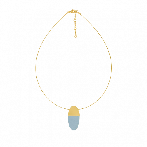 Hana Light Blue Pendant Necklace