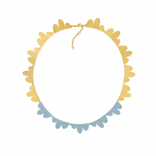 Hana Necklace Light Blue Multi Petals