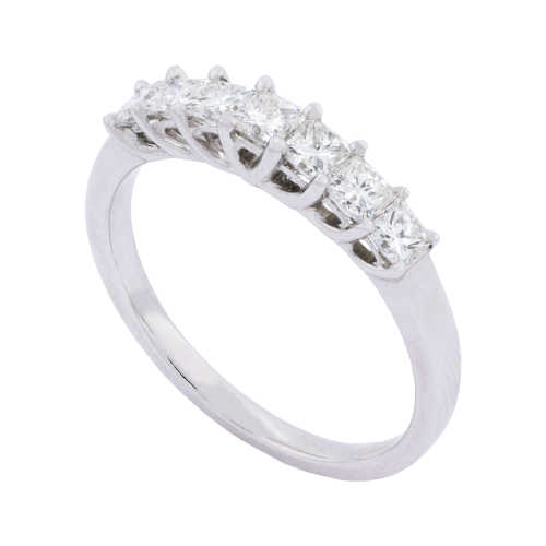 Princess Cut Diamond 7-Stone Wedding Ring