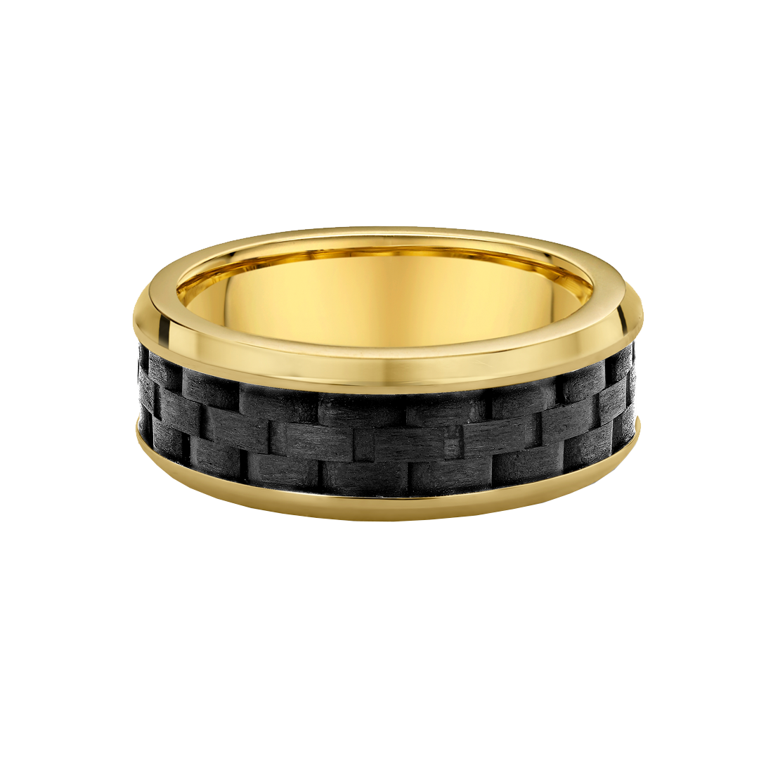 Carbon Fibre Pattern Wedding Ring » Dalgleish Diamonds