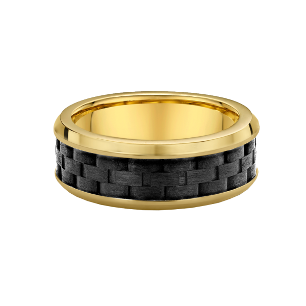 Carbon Fibre Pattern Wedding Ring