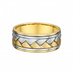 Two-Tone Braided Mens Wedding Ring