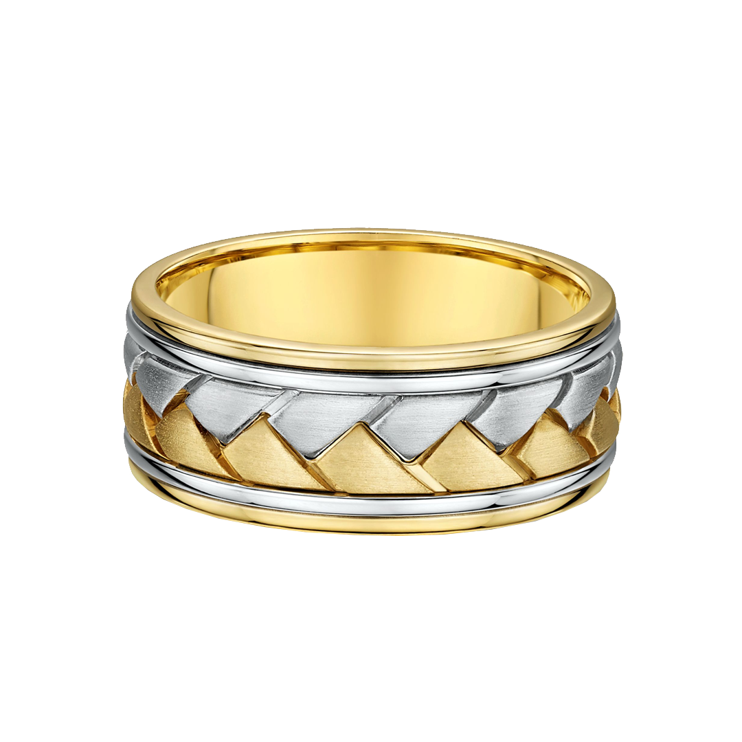 TwoTone Braided Mens Wedding Ring Dalgleish Diamonds » Dalgleish