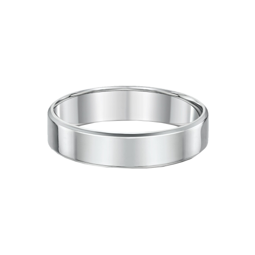 Classic Flat Bevel 5mm Wide Men's Wedding Ring