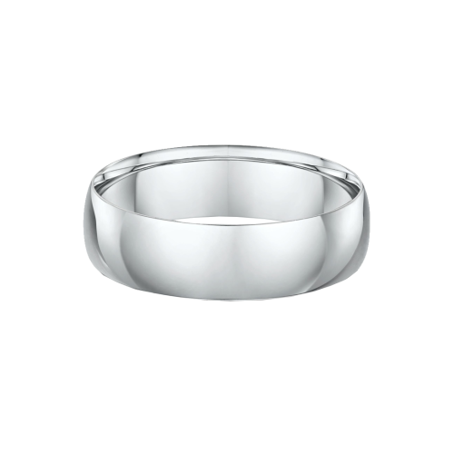 Light Dome Classic 6mm Wide Wedding Ring