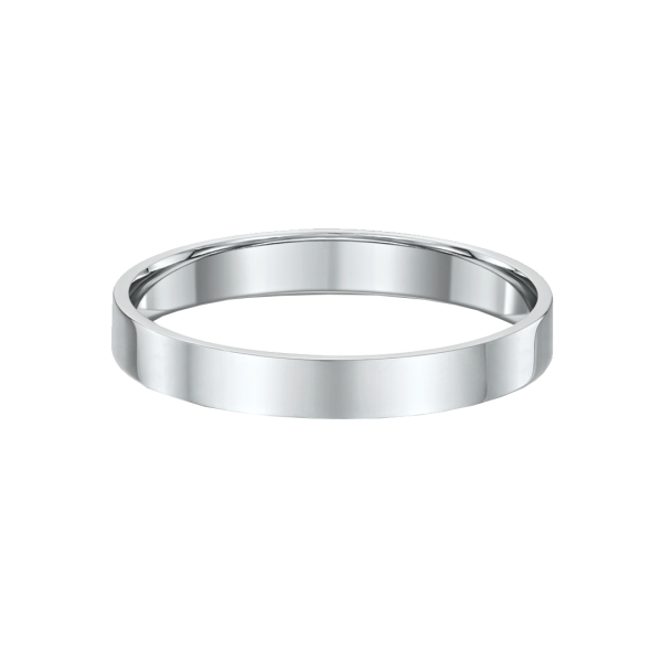 Classic Flat 3mm Wide Wedding Ring