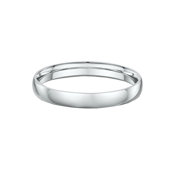 Light Dome Classic 3mm Wide Wedding Ring